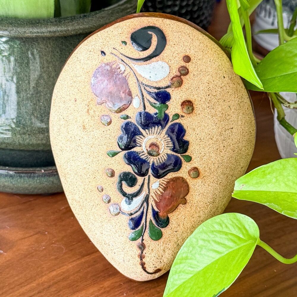 Vintage Tonala Pottery Owl Figurine Folk Art Mexico Signed Mexi.C.D. 6” - Picture 2 of 12